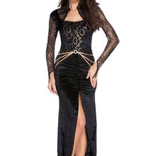 women halloween costumes sexy disfraces adultos role play evil queen dress stand neck slit front lace gem belt cosplay clothes TIML66