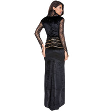 women halloween costumes sexy disfraces adultos role play evil queen dress stand neck slit front lace gem belt cosplay clothes TIML66