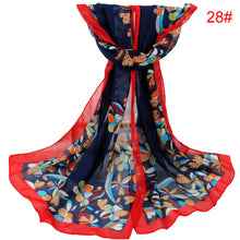 Women Long Bohemian Chiffon Scarf Lady Floral Beach Shawl Wraps Cute Bufandas Pashmina Elegant Thin Voile Scarves  TIML66 TIML66