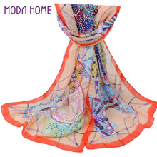 Women Long Bohemian Chiffon Scarf Lady Floral Beach Shawl Wraps Cute Bufandas Pashmina Elegant Thin Voile Scarves  TIML66 TIML66