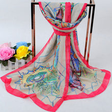 women long bohemian chiffon scarf lady floral beach shawl wraps cute bufandas pashmina elegant thin voile scarves TIML66