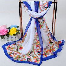 Women Long Bohemian Chiffon Scarf Lady Floral Beach Shawl Wraps Cute Bufandas Pashmina Elegant Thin Voile Scarves  TIML66 TIML66