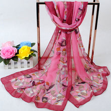 Women Long Bohemian Chiffon Scarf Lady Floral Beach Shawl Wraps Cute Bufandas Pashmina Elegant Thin Voile Scarves  TIML66 TIML66