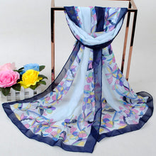 Women Long Bohemian Chiffon Scarf Lady Floral Beach Shawl Wraps Cute Bufandas Pashmina Elegant Thin Voile Scarves  TIML66 TIML66