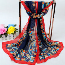 women long bohemian chiffon scarf lady floral beach shawl wraps cute bufandas pashmina elegant thin voile scarves TIML66