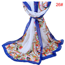 women long bohemian chiffon scarf lady floral beach shawl wraps cute bufandas pashmina elegant thin voile scarves TIML66