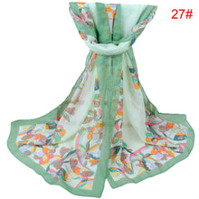 women long bohemian chiffon scarf lady floral beach shawl wraps cute bufandas pashmina elegant thin voile scarves TIML66