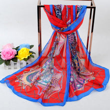 women long bohemian chiffon scarf lady floral beach shawl wraps cute bufandas pashmina elegant thin voile scarves TIML66