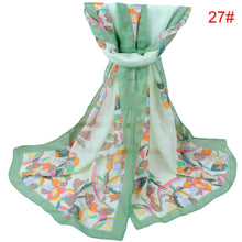 Women Long Bohemian Chiffon Scarf Lady Floral Beach Shawl Wraps Cute Bufandas Pashmina Elegant Thin Voile Scarves  TIML66 TIML66