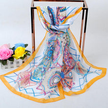 Women Long Bohemian Chiffon Scarf Lady Floral Beach Shawl Wraps Cute Bufandas Pashmina Elegant Thin Voile Scarves  TIML66 TIML66