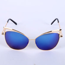 Women Metal Frame Sexy Cat Eye Sunglasses Coating Vintage Sun Glasses Oculos de grau Femininos UV400 LY6 TIML66