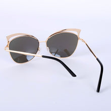 Women Metal Frame Sexy Cat Eye Sunglasses Coating Vintage Sun Glasses Oculos de grau Femininos UV400 LY6 TIML66