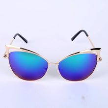 Women Metal Frame Sexy Cat Eye Sunglasses Coating Vintage Sun Glasses Oculos de grau Femininos UV400 LY6 TIML66