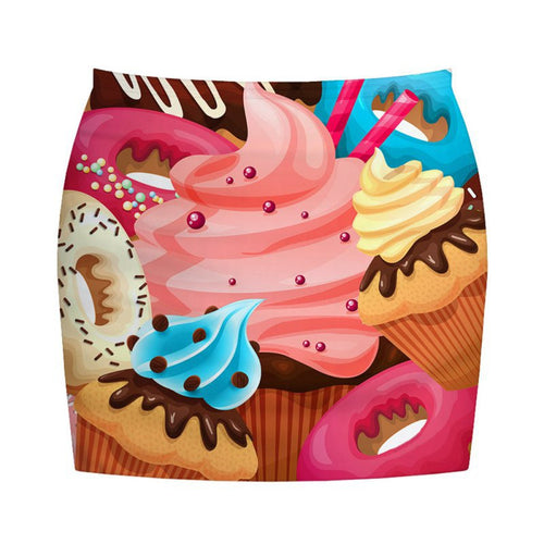 3D Printed 18 Patterns Tight Bodycon Mini Skirts Stretch Short Pencil Skirt Womens 1PY TIML66