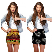 3D Printed 18 Patterns Tight Bodycon Mini Skirts Stretch Short Pencil Skirt Womens 1PY TIML66