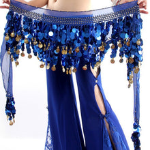 Women New Belly Dance Costume Hip Scarf Wrap Sequins Belt 58 Coins Chiffon Skirt  TIML66