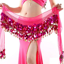 Women New Belly Dance Costume Hip Scarf Wrap Sequins Belt 58 Coins Chiffon Skirt  TIML66