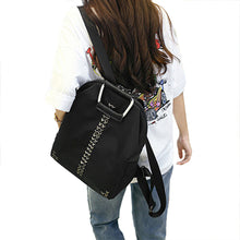 women oxford rivet backpack black large capacity korean school backpacks student schoolbag laptop bag mochilas feminina TIML66