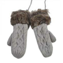 women ragwool rag wool gloves hang neck mittens knitted warm fur glove 11 colors TIML66