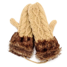 women ragwool rag wool gloves hang neck mittens knitted warm fur glove 11 colors TIML66