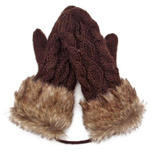 women ragwool rag wool gloves hang neck mittens knitted warm fur glove 11 colors TIML66