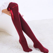 women ribbon bow boot stocking thigh high over knee thigh high long stockings TIML66