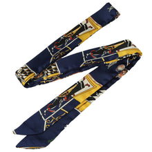 women satin skinny scarf double layered vintage prints elegant versatile scarf ladies plaid scarf ladies narrow scarves feminino TIML66