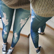 Stretchy Skinny Jeggings Vintage Distressed Tights Denim Jeans Slim Pants TIML66