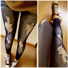 Stretchy Skinny Jeggings Vintage Distressed Tights Denim Jeans Slim Pants TIML66