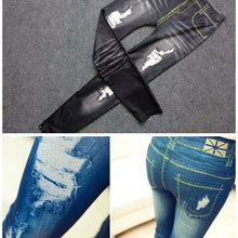 Stretchy Skinny Jeggings Vintage Distressed Tights Denim Jeans Slim Pants TIML66