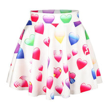 3D Printed Short Mini High Waist Skirt Flared Pleated Skirts Womens 18 Colors 1PY TIML66