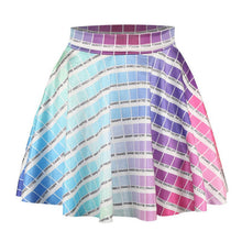 3D Printed Short Mini High Waist Skirt Flared Pleated Skirts Womens 18 Colors 1PY TIML66