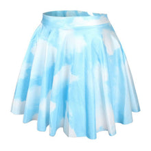 3D Printed Short Mini High Waist Skirt Flared Pleated Skirts Womens 18 Colors 1PY TIML66