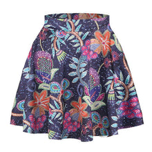 3D Printed Short Mini High Waist Skirt Flared Pleated Skirts Womens 18 Colors 1PY TIML66