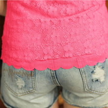 women camisole exquisite sexy lace tank top overlay sleeveless wave double t-shirts blusas femininas harajuku TIML66