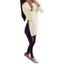 Women Sweaters And Knitwear Round Neck Long Sleeve Pullover Solid Color Split Hem Knitted Top Truien Dames TIML66 TIML66
