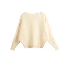Women Sweaters And Pullovers Long Sleeve Solid Color Sweater Ladies Knitted Pullover Batwing Sleeve Casual Slash Neck Knitwear TIML66 TIML66