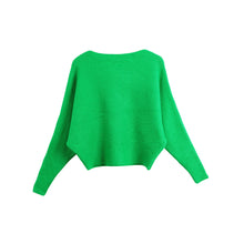 Women Sweaters And Pullovers Long Sleeve Solid Color Sweater Ladies Knitted Pullover Batwing Sleeve Casual Slash Neck Knitwear TIML66 TIML66