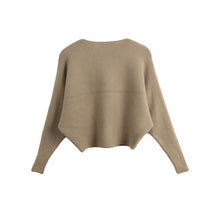 Women Sweaters And Pullovers Long Sleeve Solid Color Sweater Ladies Knitted Pullover Batwing Sleeve Casual Slash Neck Knitwear TIML66 TIML66