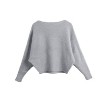 Women Sweaters And Pullovers Long Sleeve Solid Color Sweater Ladies Knitted Pullover Batwing Sleeve Casual Slash Neck Knitwear TIML66 TIML66