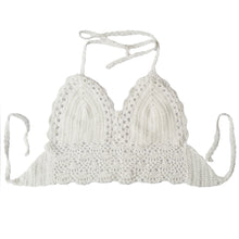 Women Vintage Crochet Crop Tops Camisole Camis Sexy Deep V-Neck Hollow Out Knitted Tank Tops Tees Bra Boho Beach Bralette TIML66 TIML66